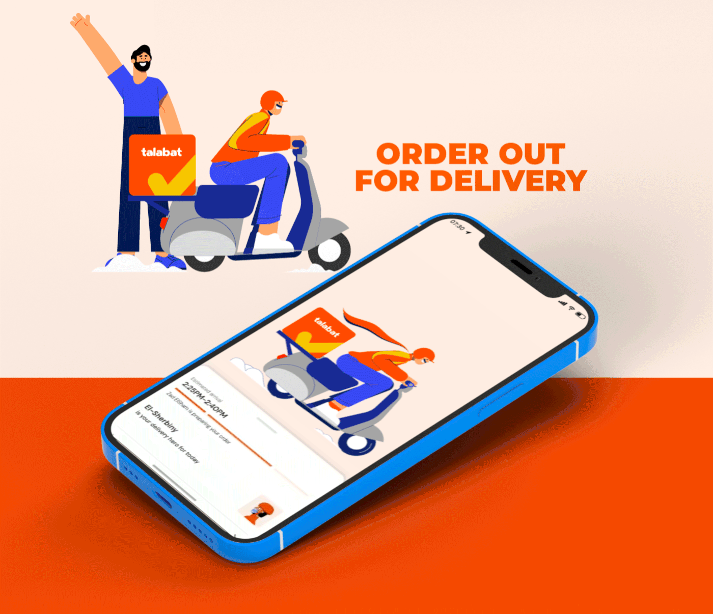 Food delivery animation